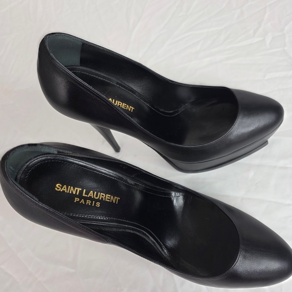 Saint Laurent Classic Black Platform Heels With Box - Size 40! - Picture 15 of 16